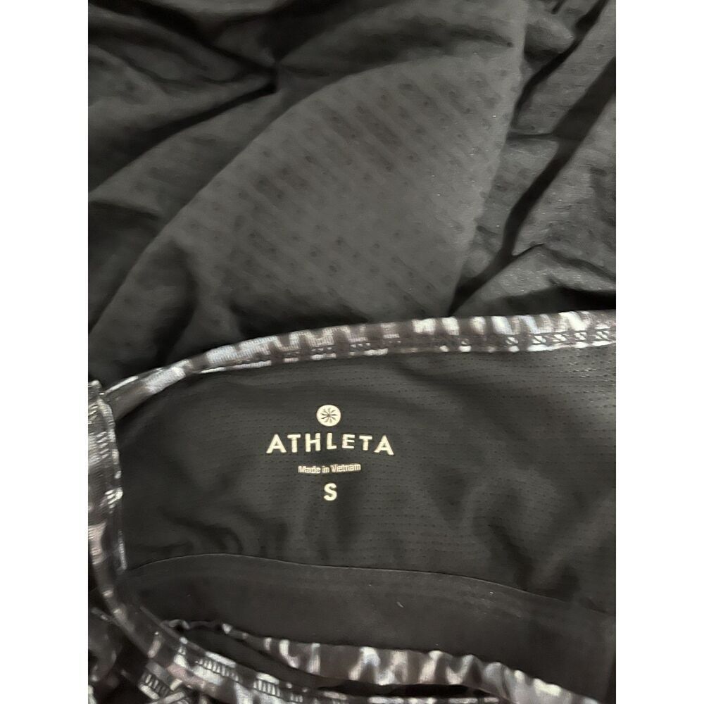Athleta Women's Cobra Dot Invigorate Tank Top Size Small Black Gray Activewear - Picture 5 of 9